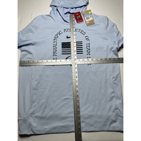 USA Paralympic Team Nike Mens Medium Dri-FIT Yoga Restore Hoodie Blue FZ3169 NWT - Picture 5 of 10